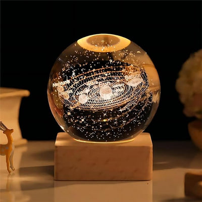 3D Planet Crystal Ball Night Lamp